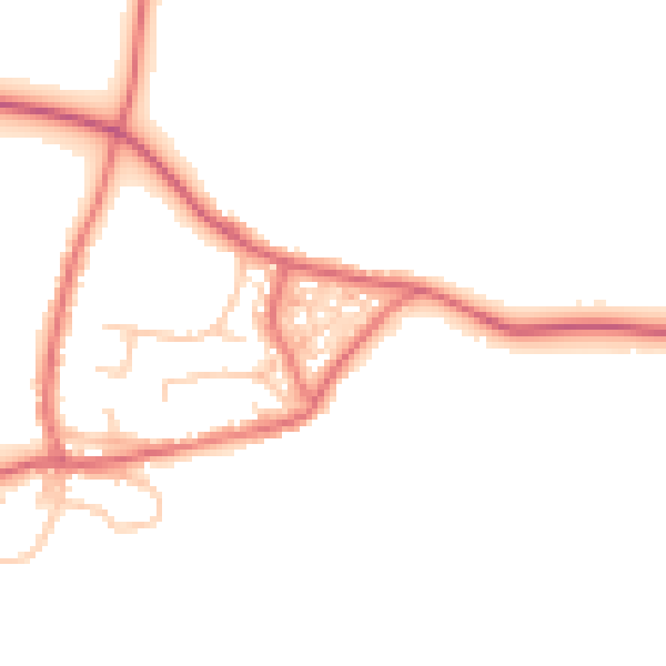 Daytime road noise heatmap for DL17 9BE