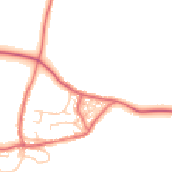 Daytime road noise heatmap for DL17 9BG