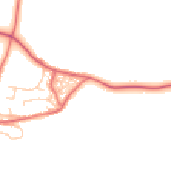 Daytime road noise heatmap for DL17 9DB
