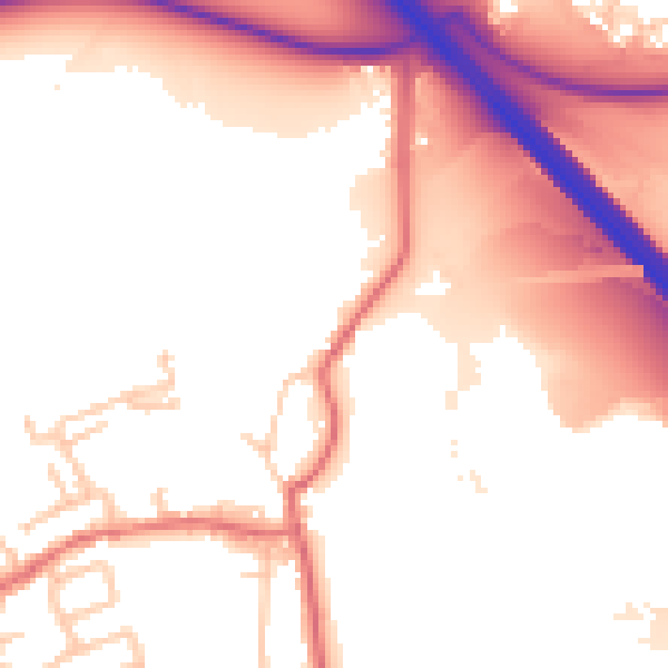 Daytime road noise heatmap for DL17 9JL