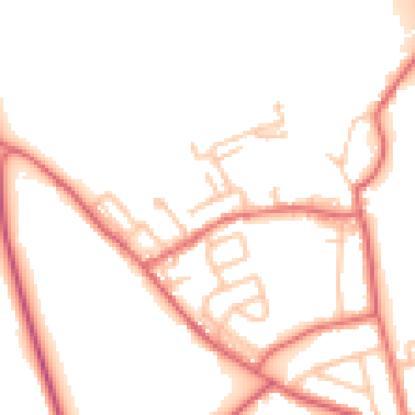 Daytime road noise heatmap for DL17 9LY