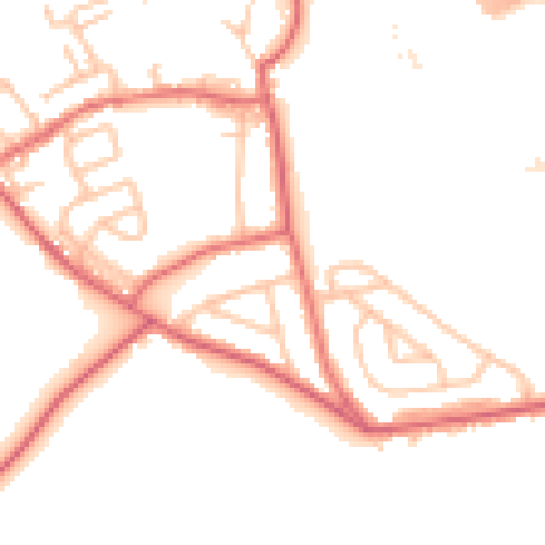 Daytime road noise heatmap for DL17 9NH