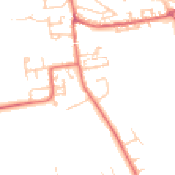 Daytime road noise heatmap for DL2 1AA