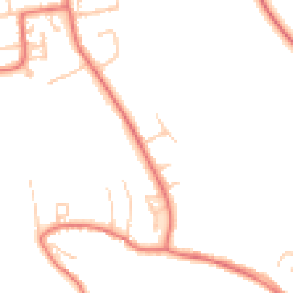 Daytime road noise heatmap for DL2 1AF