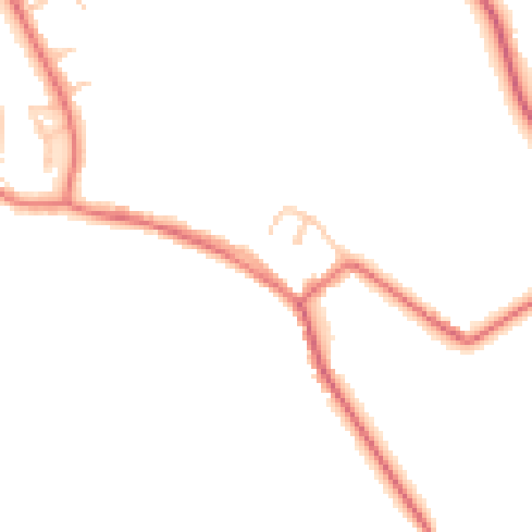 Daytime road noise heatmap for DL2 1AS