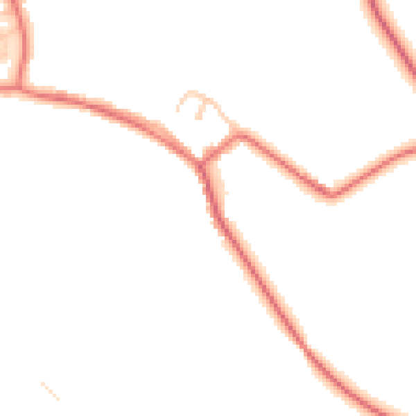 Daytime road noise heatmap for DL2 1AU