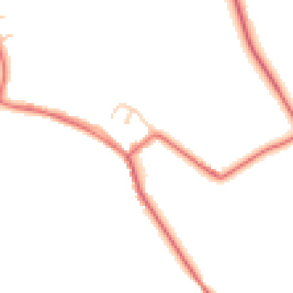 Daytime road noise heatmap for DL2 1AZ