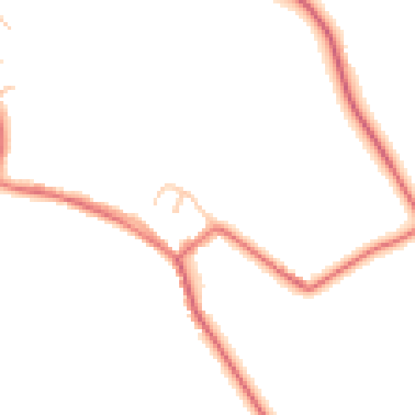 Daytime road noise heatmap for DL2 1BB