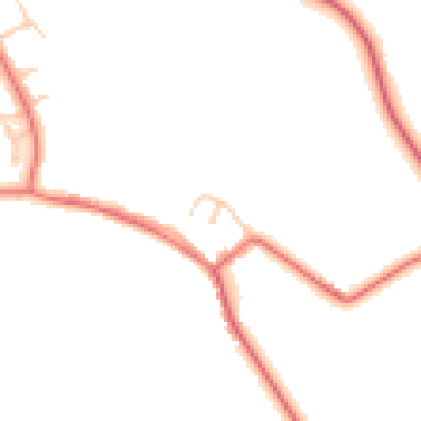 Daytime road noise heatmap for DL2 1BD