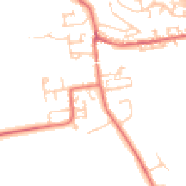 Daytime road noise heatmap for DL2 1BP