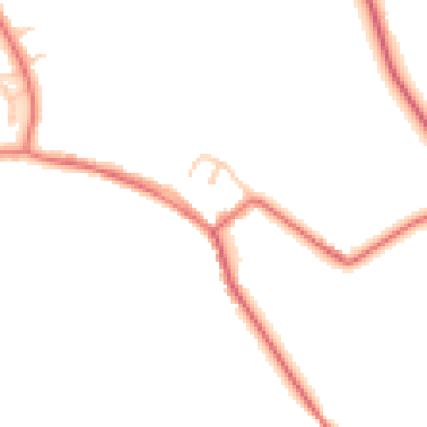 Daytime road noise heatmap for DL2 1BQ