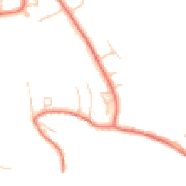 Daytime road noise heatmap for DL2 1BT