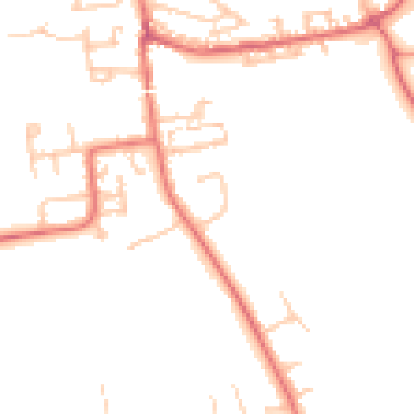 Daytime road noise heatmap for DL2 1DB