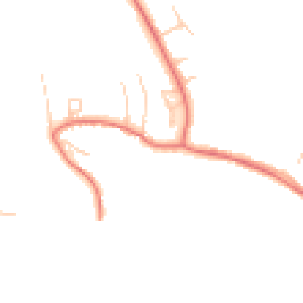 Daytime road noise heatmap for DL2 1DD