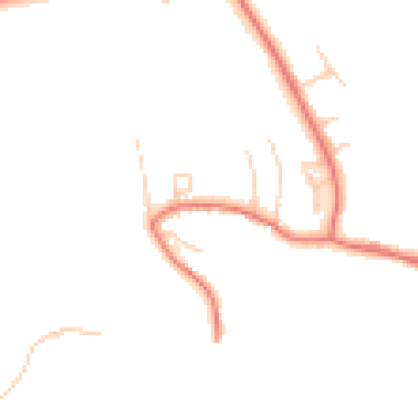 Daytime road noise heatmap for DL2 1DF