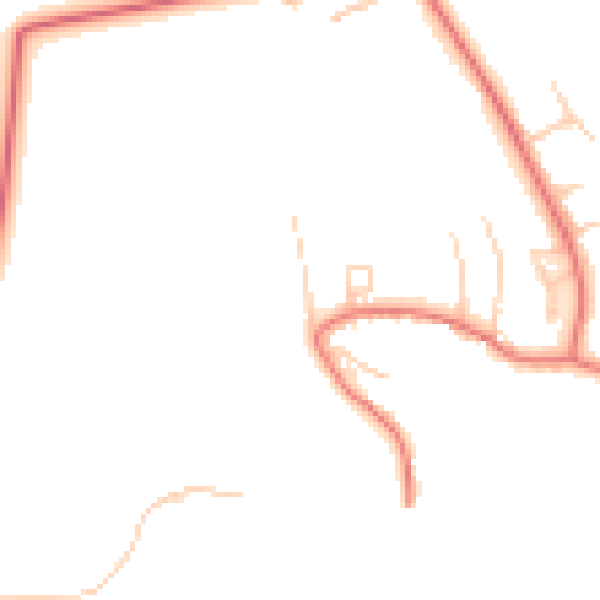 Daytime road noise heatmap for DL2 1DG