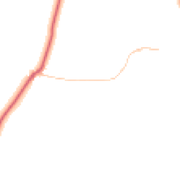 Daytime road noise heatmap for DL2 1DN