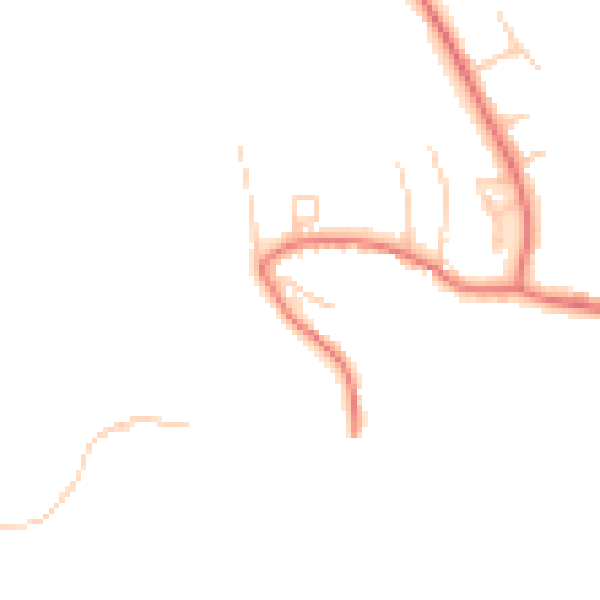 Daytime road noise heatmap for DL2 1DT