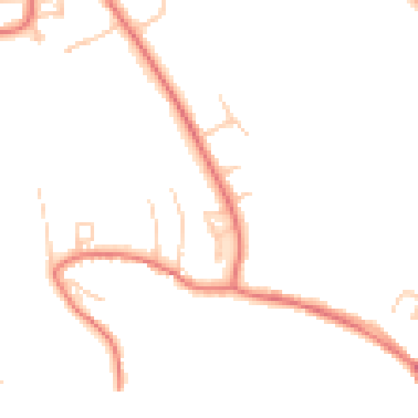 Daytime road noise heatmap for DL2 1GA