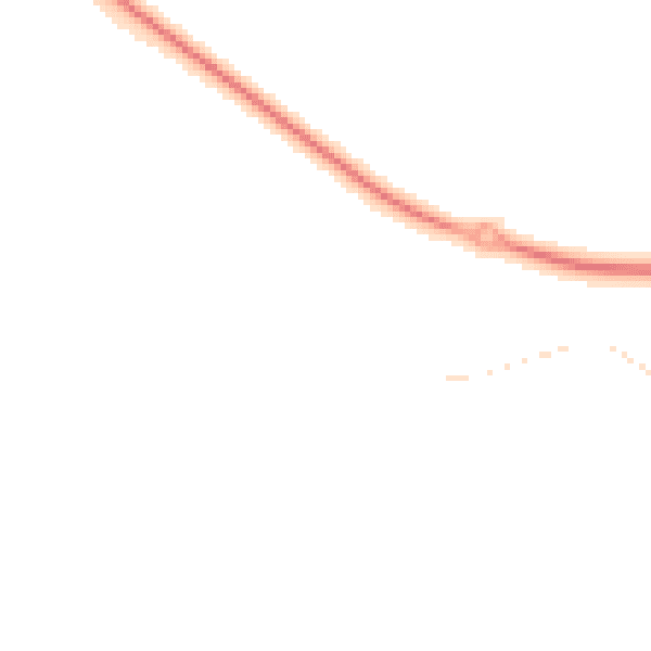 Night-time road noise heatmap for DL2 1GB