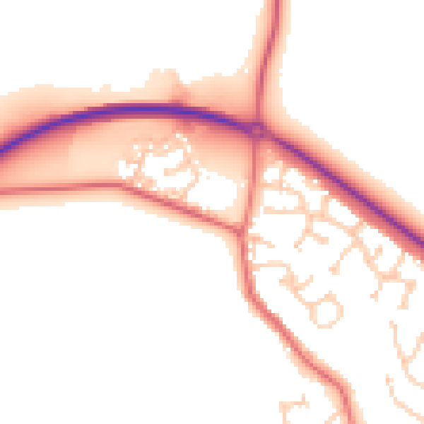 Daytime road noise heatmap for DL2 1JU