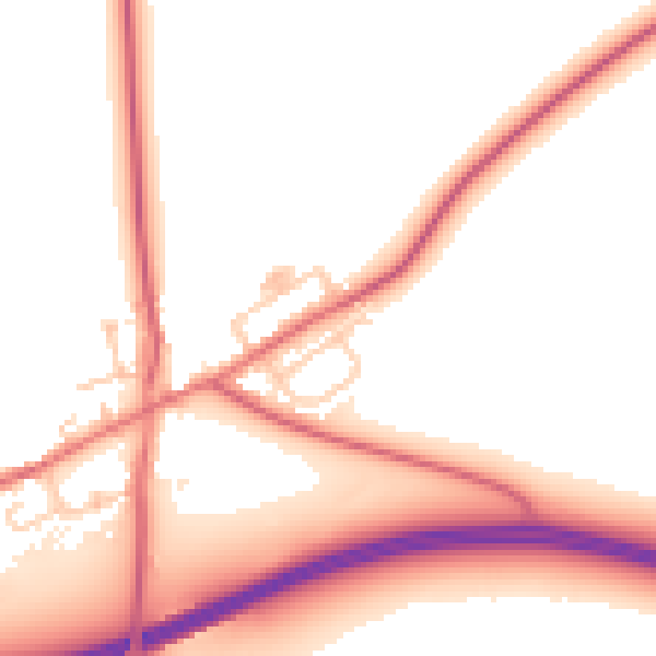 Daytime road noise heatmap for DL2 1ST