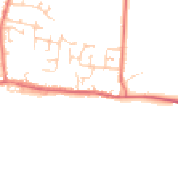 Daytime road noise heatmap for DL2 2AF