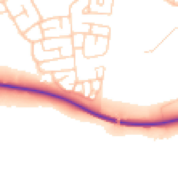 Daytime road noise heatmap for DL2 2BY