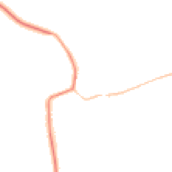 Night-time road noise heatmap for DL2 2DN