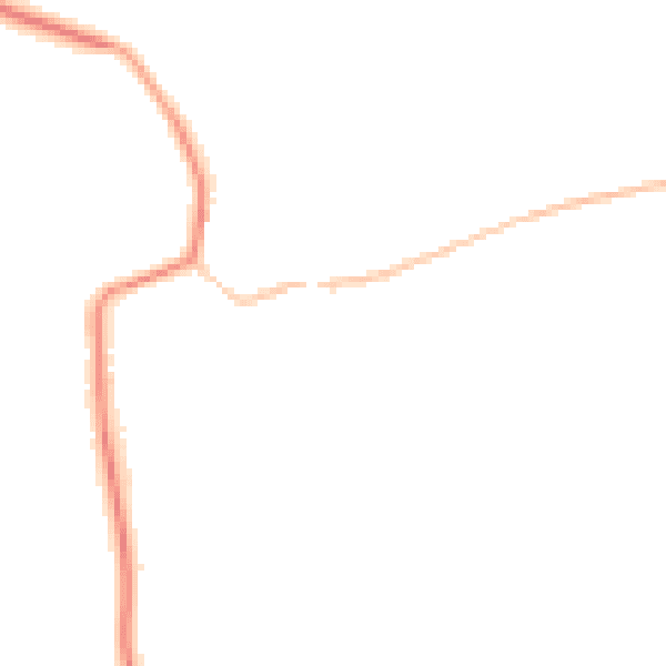 Night-time road noise heatmap for DL2 2DP