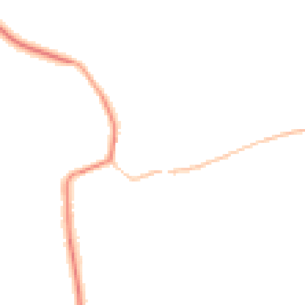 Night-time road noise heatmap for DL2 2DW