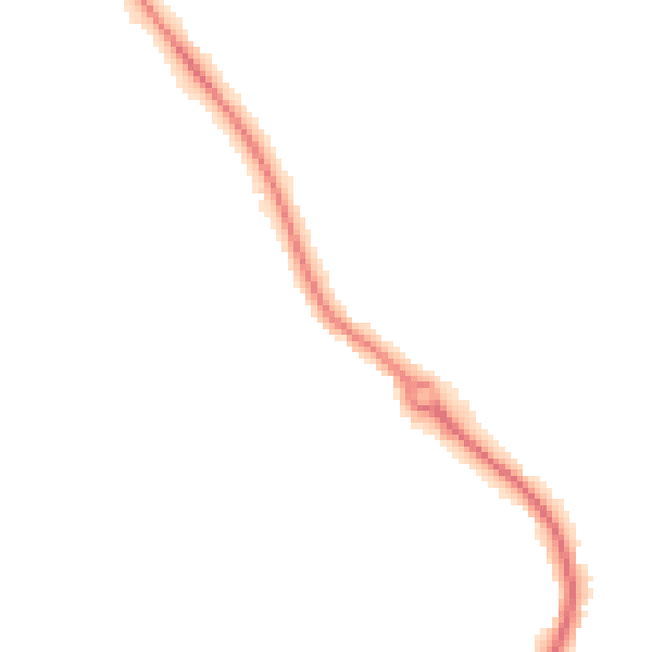 Night-time road noise heatmap for DL2 2GT