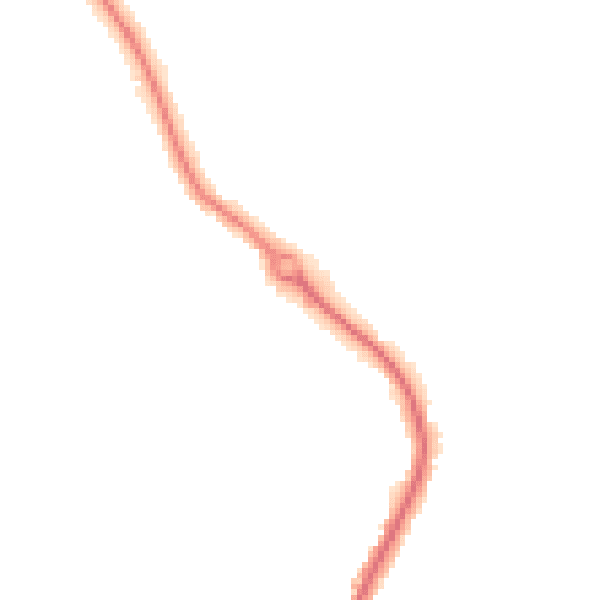 Night-time road noise heatmap for DL2 2GU