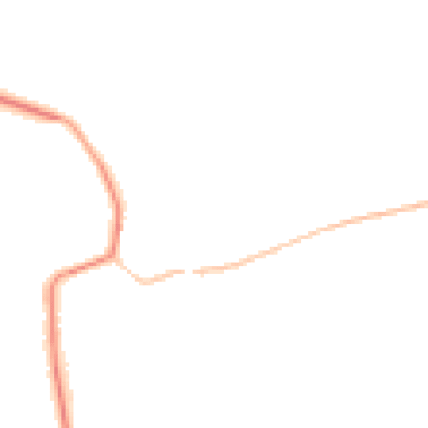 Night-time road noise heatmap for DL2 2HU
