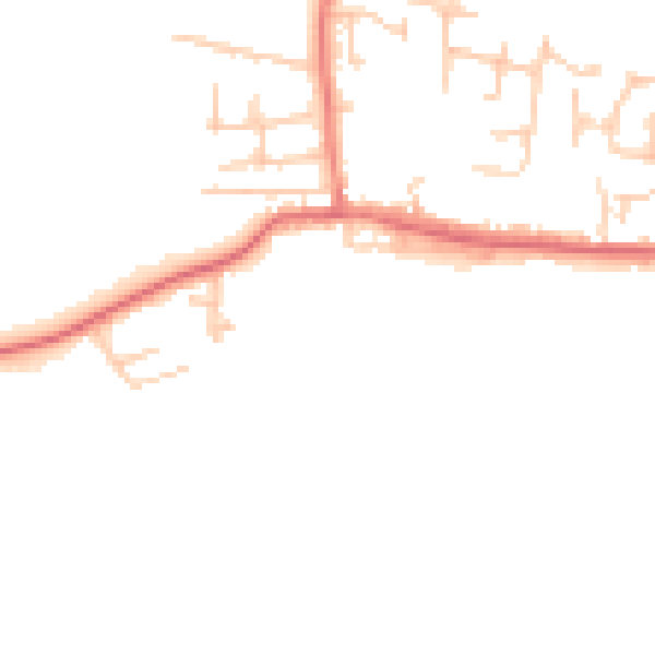 Daytime road noise heatmap for DL2 2JB