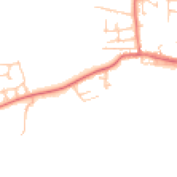 Daytime road noise heatmap for DL2 2JL