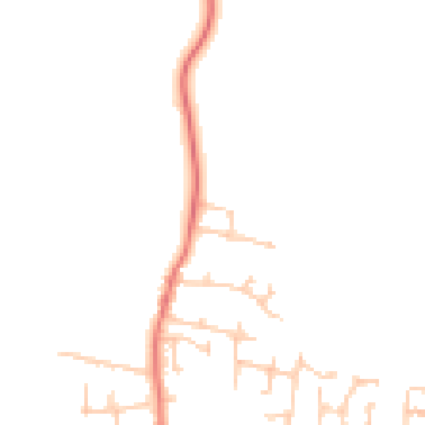 Daytime road noise heatmap for DL2 2JW