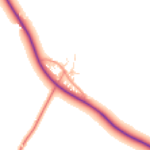 Daytime road noise heatmap for DL2 2NT
