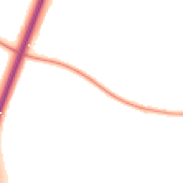 Night-time road noise heatmap for DL2 2NY