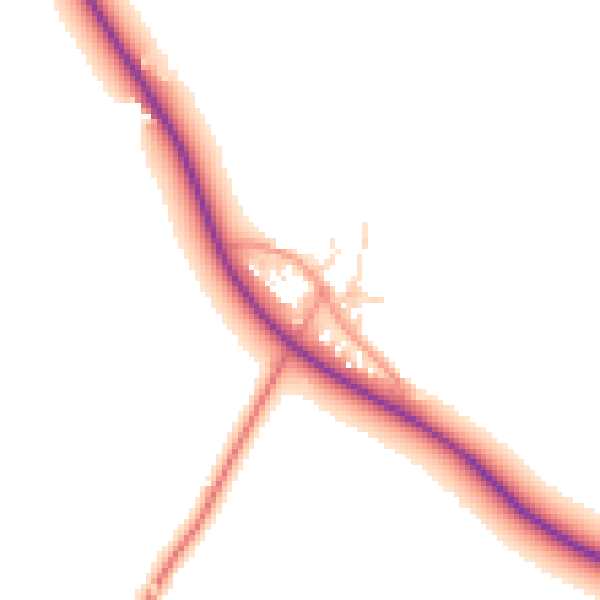 Daytime road noise heatmap for DL2 2PA