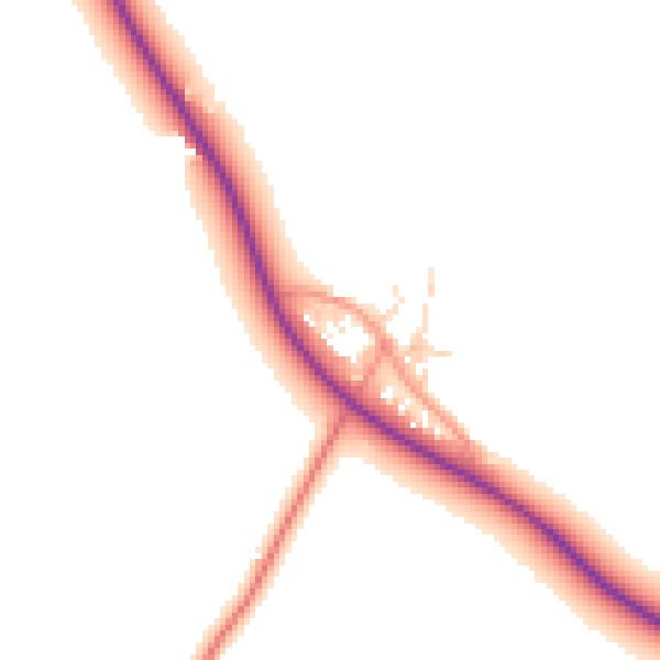 Daytime road noise heatmap for DL2 2PX