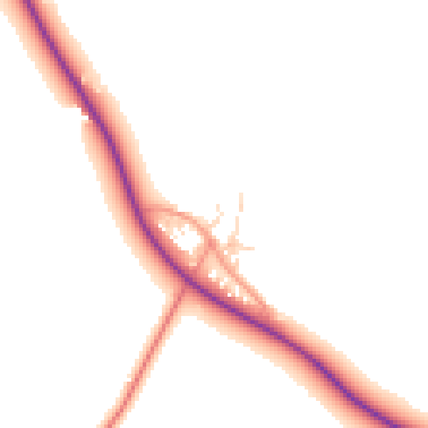 Daytime road noise heatmap for DL2 2PY