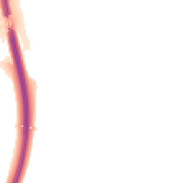 Night-time road noise heatmap for DL2 2QY