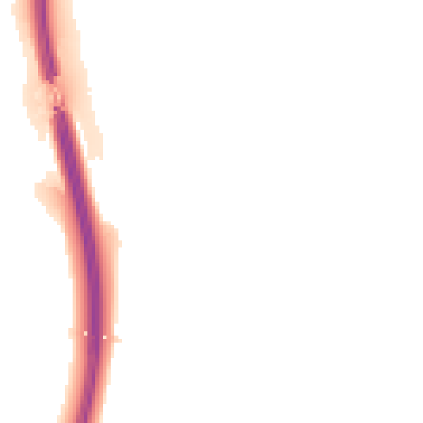 Night-time road noise heatmap for DL2 2QZ