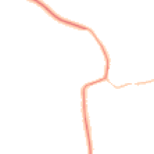 Night-time road noise heatmap for DL2 2SG