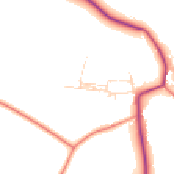 Daytime road noise heatmap for DL2 2SN