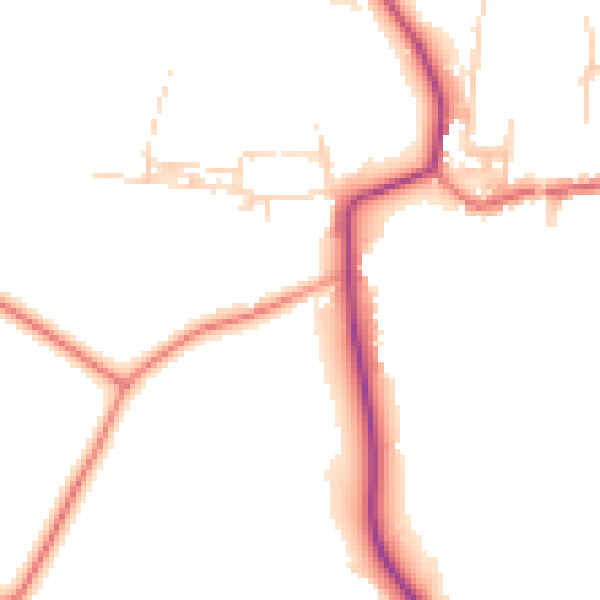 Daytime road noise heatmap for DL2 2TA