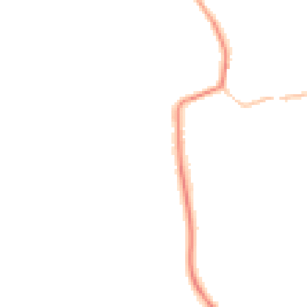 Night-time road noise heatmap for DL2 2TA
