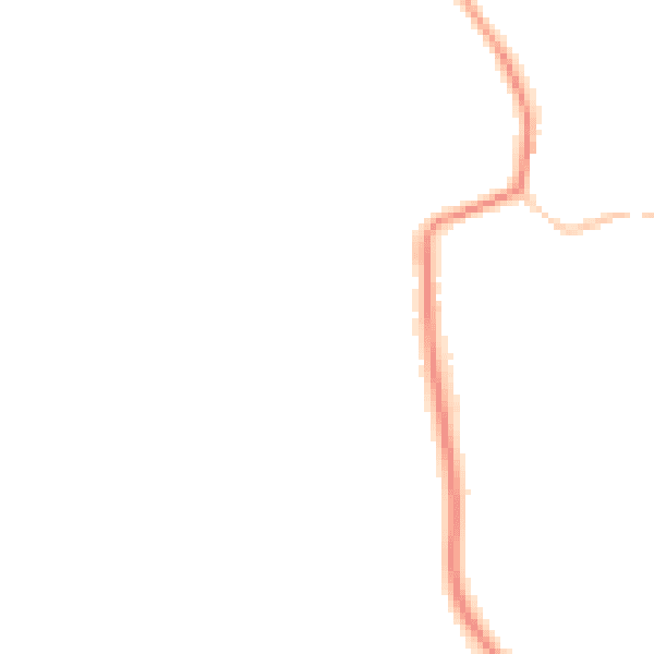 Night-time road noise heatmap for DL2 2TD