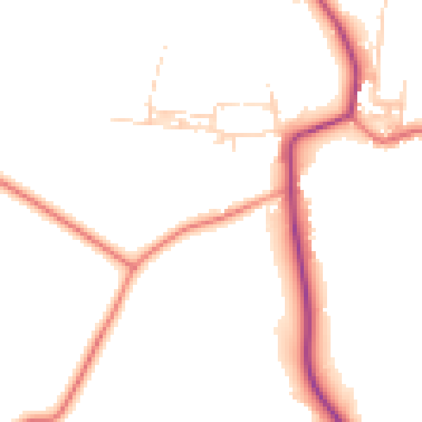 Daytime road noise heatmap for DL2 2TE
